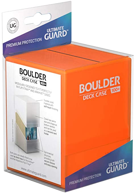 Image of Orange (Poppy Topaz) Ultimate Guard Boulder 100+ Deckbox
