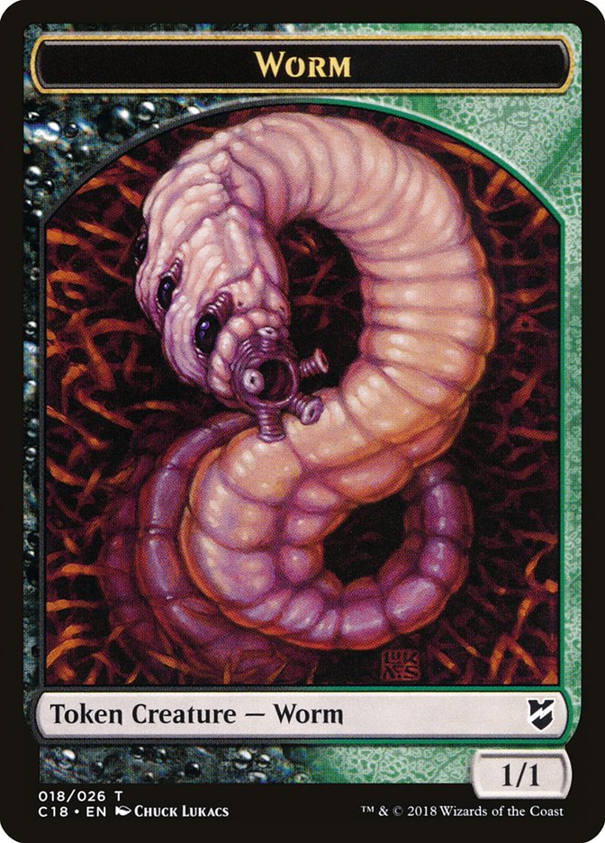 Image of Worm Token [Commander 2018 Tokens]