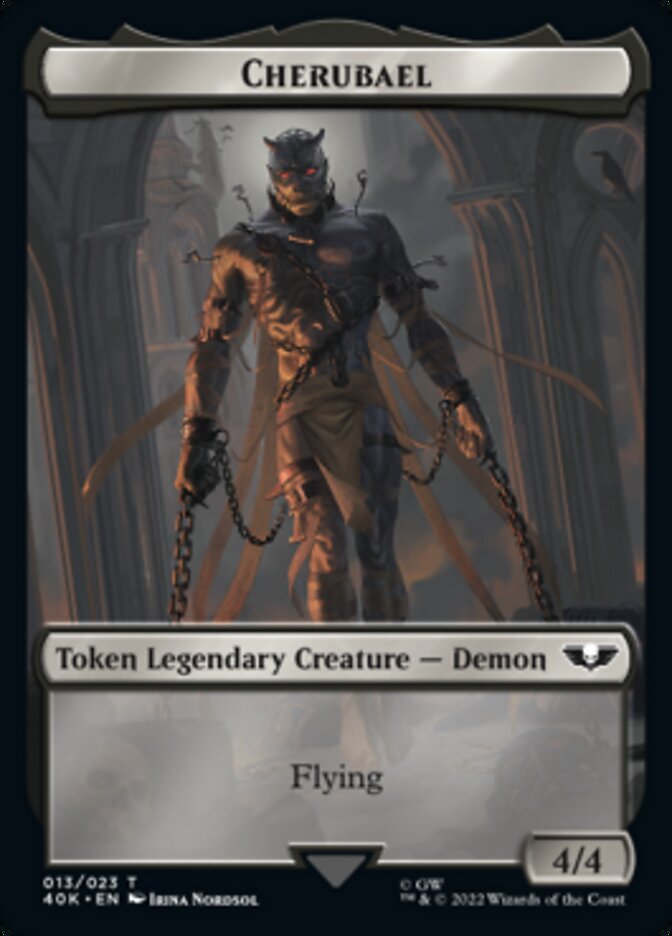 Image of Astartes Warrior (001) // Cherubael Double-Sided Token [Warhammer 40,000 Tokens]