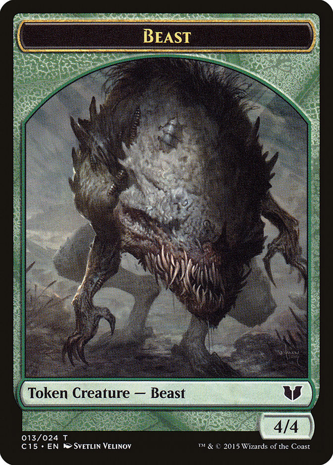 Image of Beast // Snake (017) Double-Sided Token [Commander 2015 Tokens]