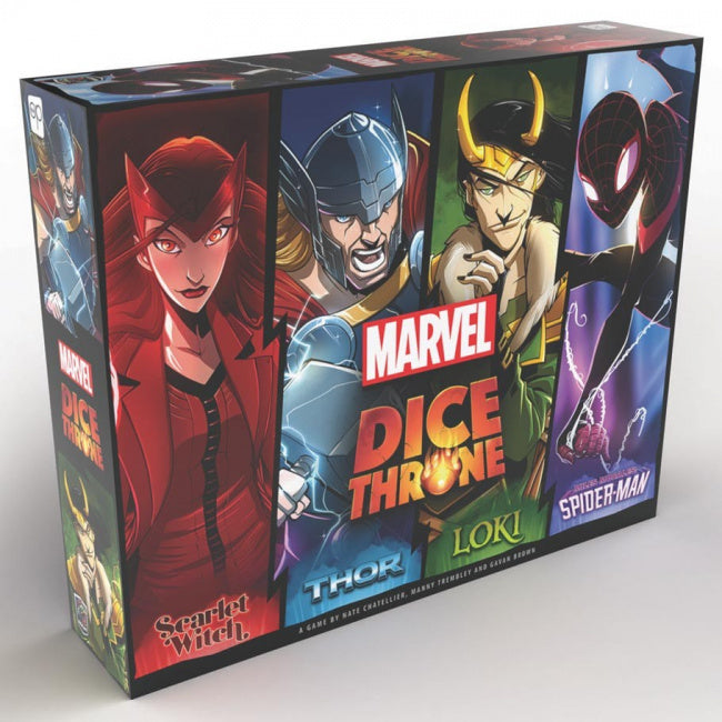 Image of Marvel Dice Throne 4-Hero Box (Scarlet Witch, Thor, Loki, Miles Morales)
