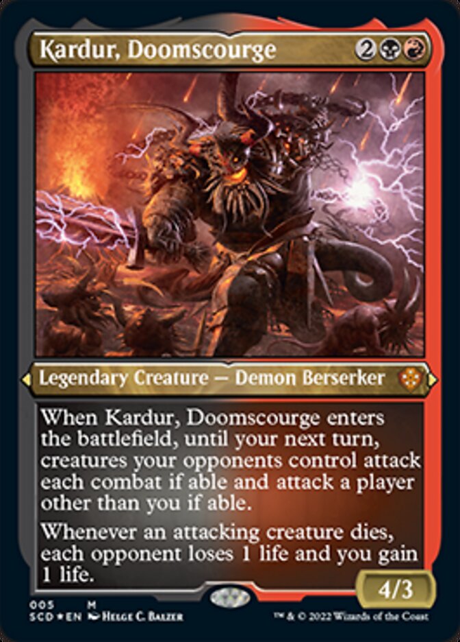 Image of Kardur, Doomscourge (Foil Etched) [Starter Commander Decks]