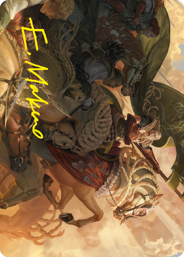 Image of Marshal's Anthem Art Card (Gold-Stamped Signature) [The Lord of the Rings: Tales of Middle-earth Art Series]