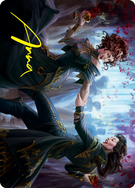 Image of Falkenrath Celebrants 1 Art Card (Gold-Stamped Signature) [Innistrad: Crimson Vow Art Series]