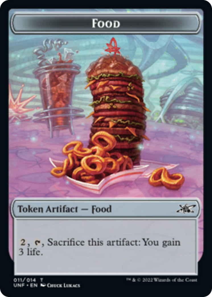 Image of Clown Robot (003) // Food (011) Double-Sided Token [Unfinity Tokens]