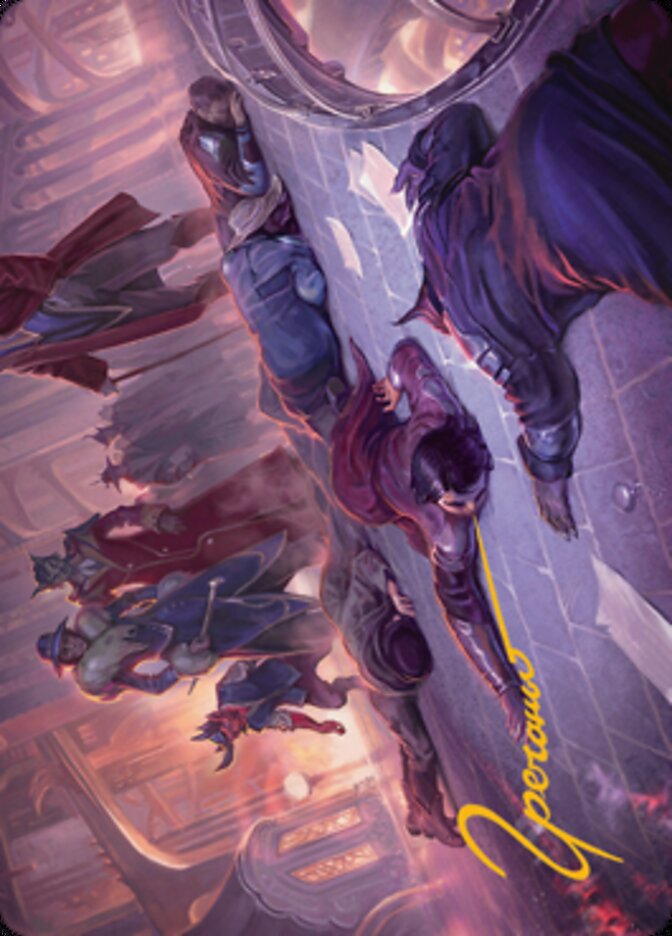 Image of Make an Example Art Card (Gold-Stamped Signature) [Streets of New Capenna Art Series]