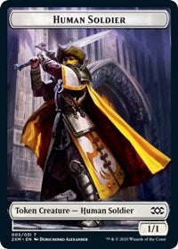 Image of Human Soldier // Servo Double-Sided Token [Double Masters Tokens]