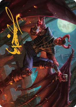 Image of Raphael, Fiendish Savior Art Card (40) (Gold-Stamped Signature) [Commander Legends: Battle for Baldur's Gate Art Series]