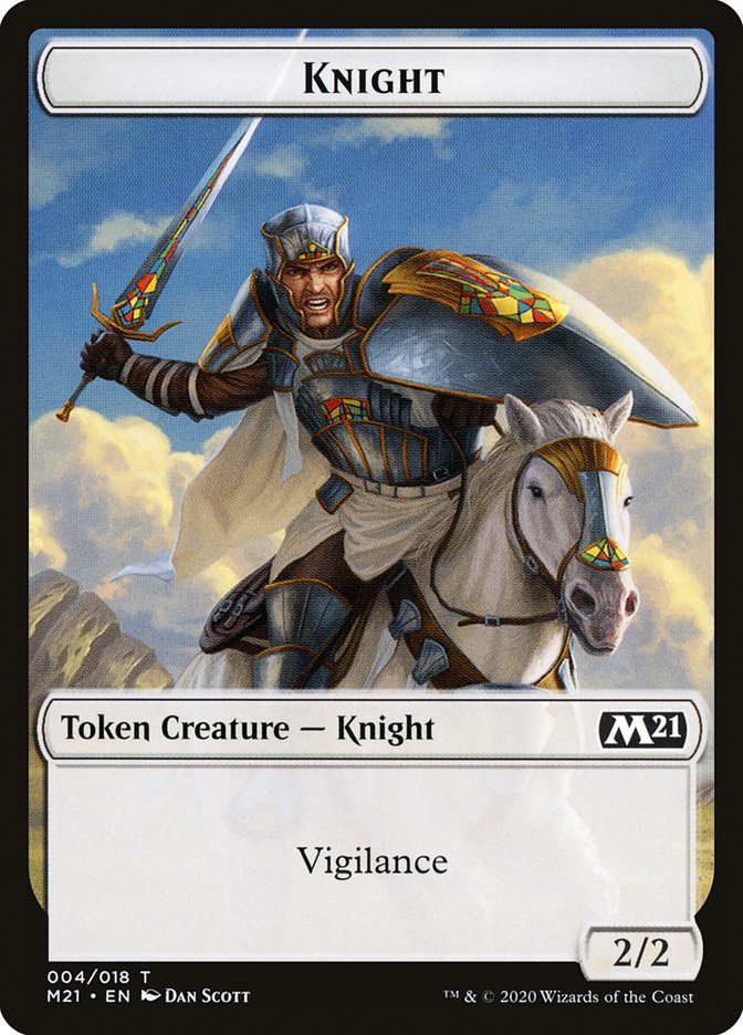 Image of Goblin Wizard // Knight Double-Sided Token [Core Set 2021 Tokens]
