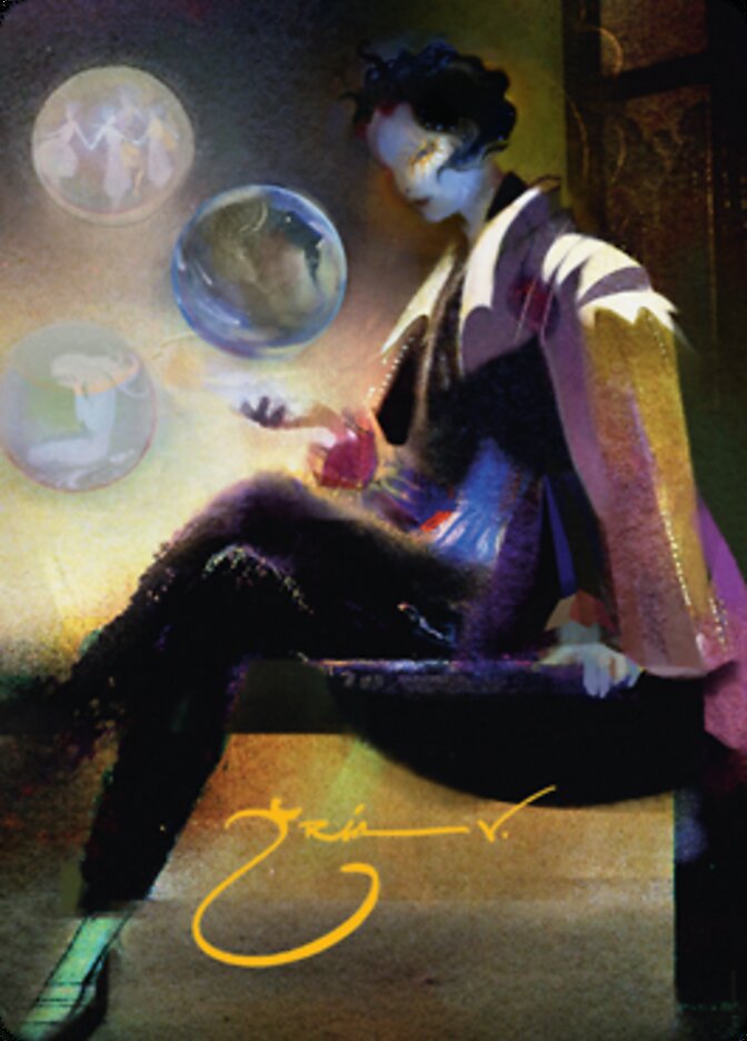 Image of Obscura Interceptor Art Card (Gold-Stamped Signature) [Streets of New Capenna Art Series]
