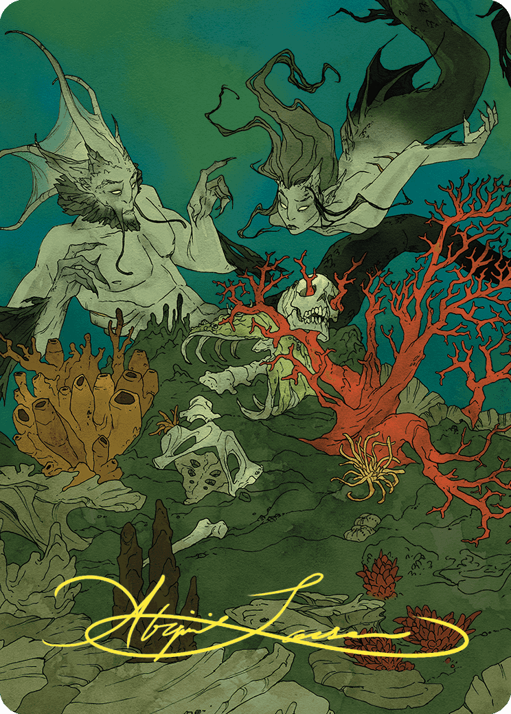 Image of Curiosity Art Card (Gold-Stamped Signature) [Wilds of Eldraine Art Series]