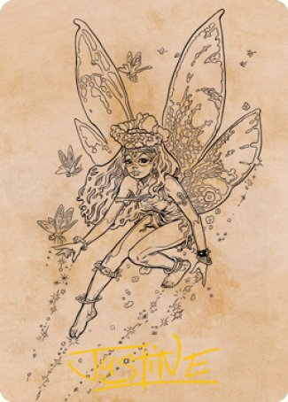 Image of Pixie Guide (Showcase) Art Card (Gold-Stamped Signature) [Dungeons & Dragons: Adventures in the Forgotten Realms Art Series]