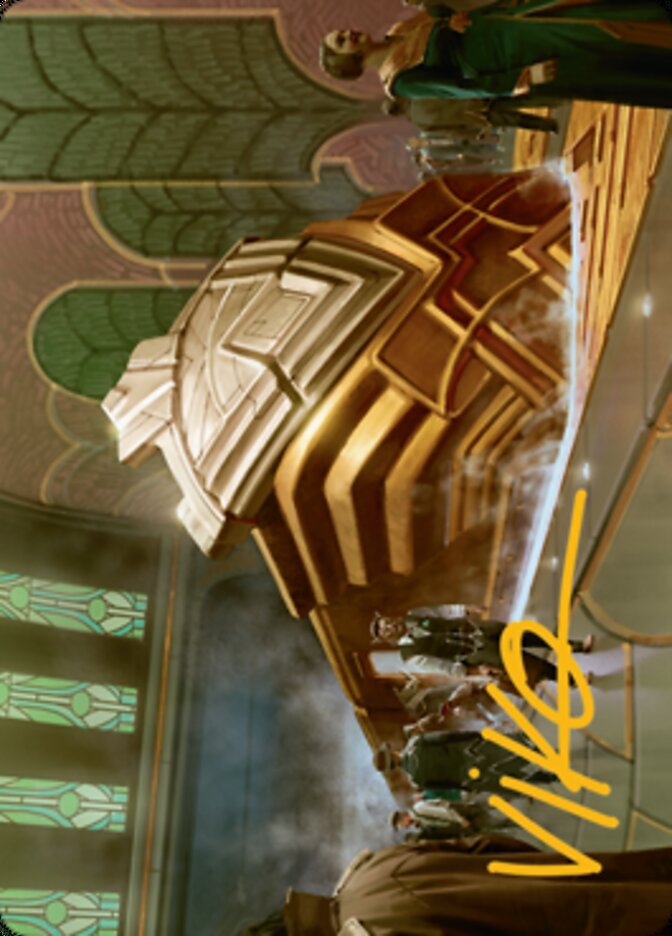 Image of Capenna Express Art Card (Gold-Stamped Signature) [Streets of New Capenna Art Series]