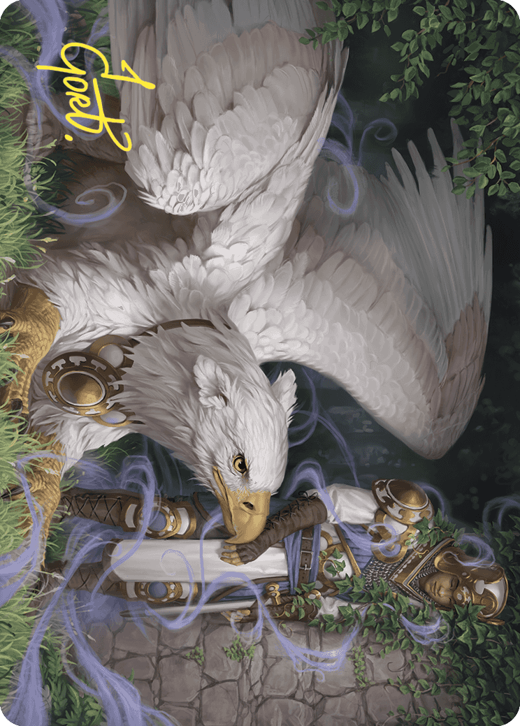 Image of Dutiful Griffin Art Card (Gold-Stamped Signature) [Wilds of Eldraine Art Series]