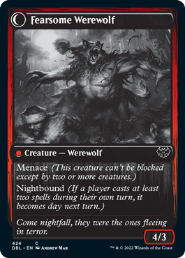 Image of Fearful Villager // Fearsome Werewolf [Innistrad: Double Feature]