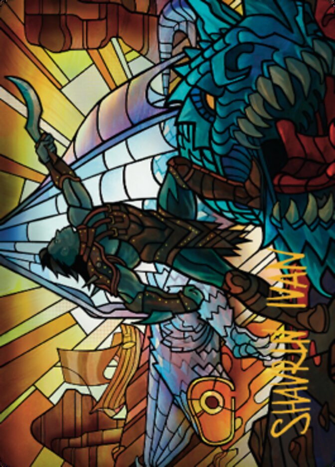 Image of Astor, Bearer of Blades Art Card (Gold-Stamped Signature) [Dominaria United Art Series]