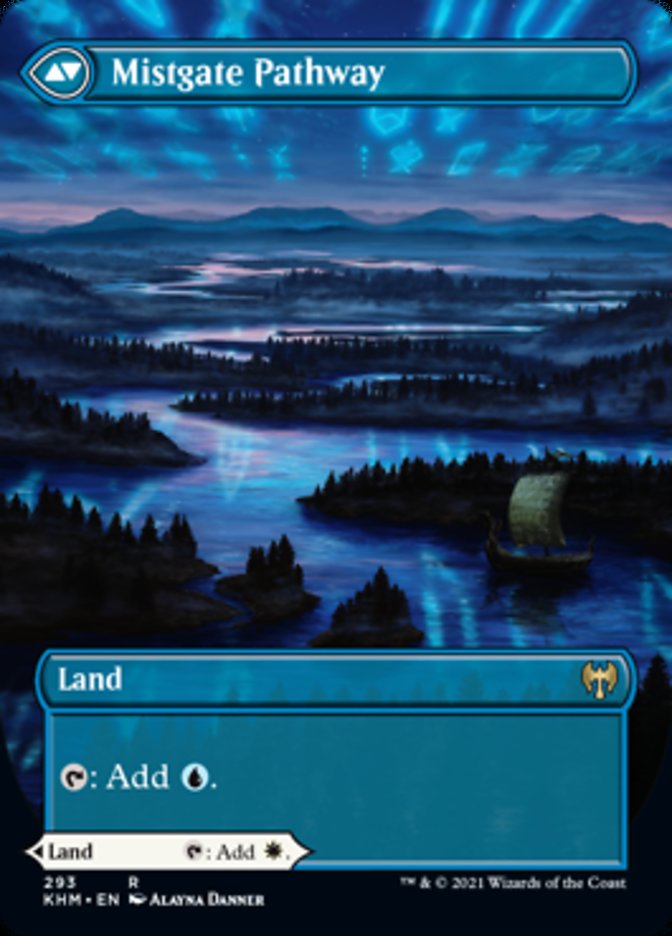 Image of Hengegate Pathway // Mistgate Pathway (Borderless Alternate Art) [Kaldheim]
