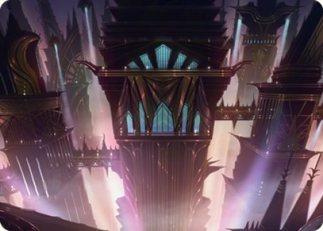 Image of Skybridge Towers Art Card [Streets of New Capenna Art Series]