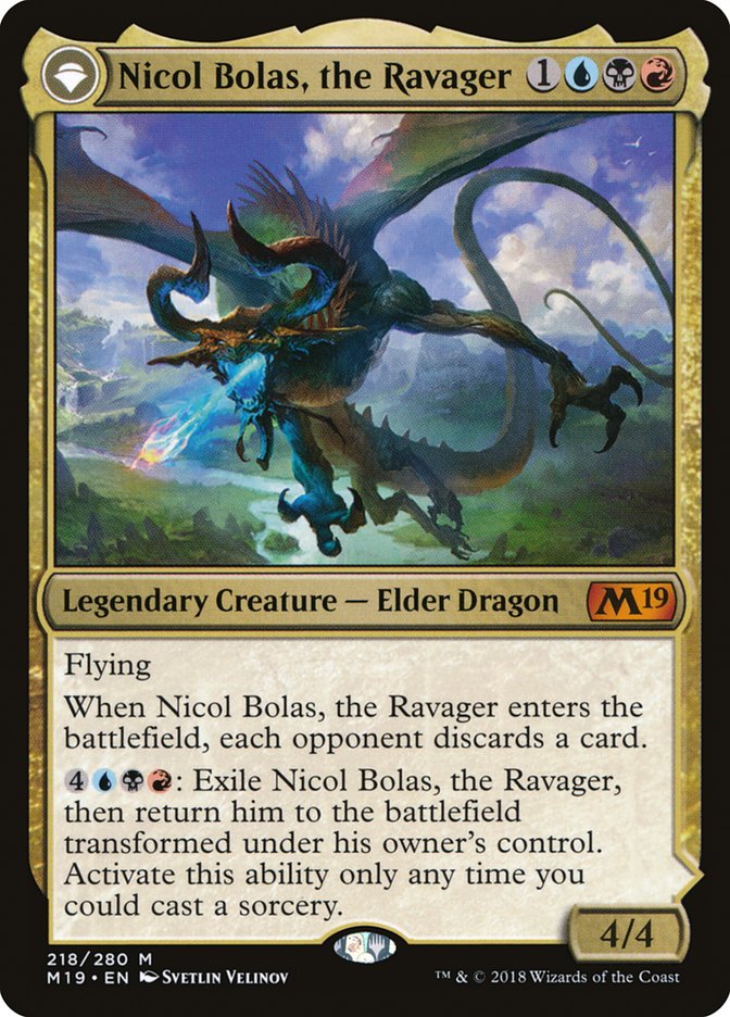 Image of Nicol Bolas, the Ravager // Nicol Bolas, the Arisen [Core Set 2019]