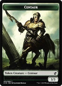 Image of Centaur // Egg Double-Sided Token [Commander 2019 Tokens]