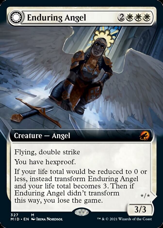 Image of Enduring Angel // Angelic Enforcer (Extended Art) [Innistrad: Midnight Hunt]