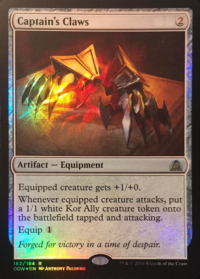 Image of Captain's Claws (Standard Showdown Misprint) [Oath of the Gatewatch Promos]