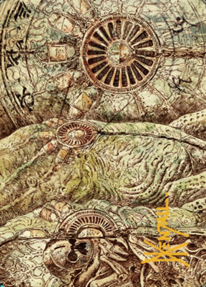 Image of Phyrexian Processor Art Card (Gold-Stamped Signature) [The Brothers' War Art Series]