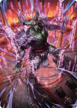 Image of Hidetsugu, Devouring Chaos Art Card [Kamigawa: Neon Dynasty Art Series]