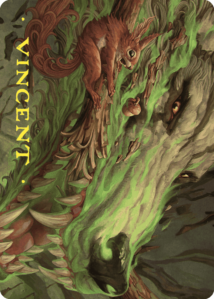 Image of Leaping Ambush Art Card (Gold-Stamped Signature) [Wilds of Eldraine Art Series]