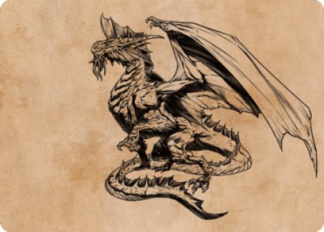Image of Ancient Silver Dragon Art Card (47) [Commander Legends: Battle for Baldur's Gate Art Series]