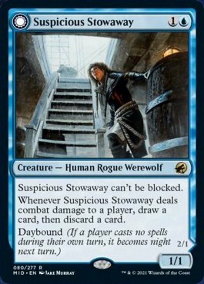 Image of Suspicious Stowaway // Seafaring Werewolf [Innistrad: Midnight Hunt]