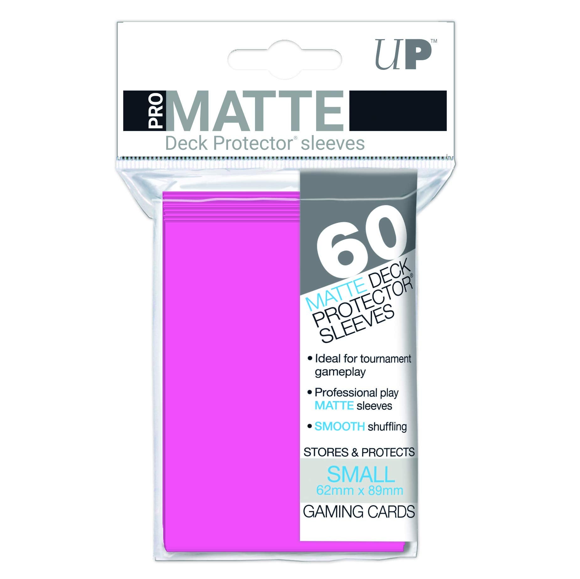 Image of Bright Pink Pro-Matte (Japanese) [60 ct] Ultra Pro Deck Protector Sleeves
