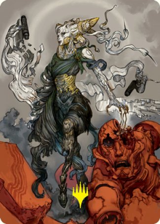 Image of Tamiyo, Compleated Sage Art Card (Gold-Stamped Signature) [Kamigawa: Neon Dynasty Art Series]