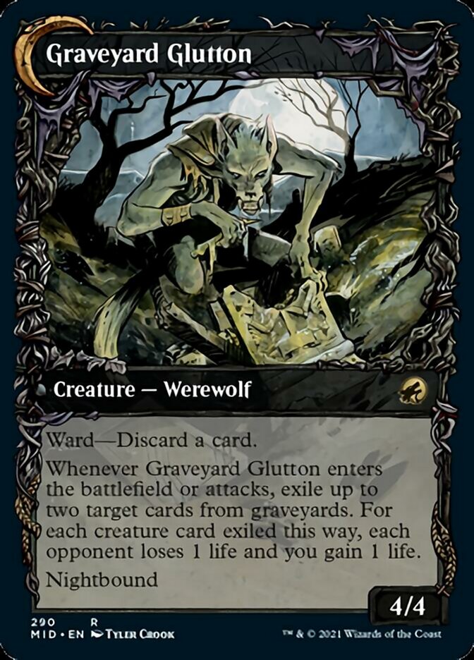 Image of Graveyard Trespasser // Graveyard Glutton (Showcase Equinox) [Innistrad: Midnight Hunt]