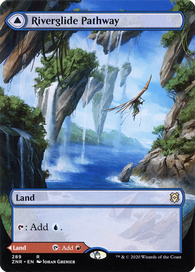 Image of Riverglide Pathway // Lavaglide Pathway (Borderless Alternate Art) [Zendikar Rising]