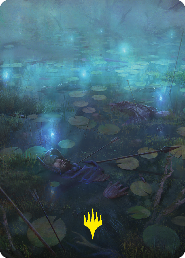Image of The Dead Marshes Art Card (Gold-Stamped Signature) [The Lord of the Rings: Tales of Middle-earth Art Series]