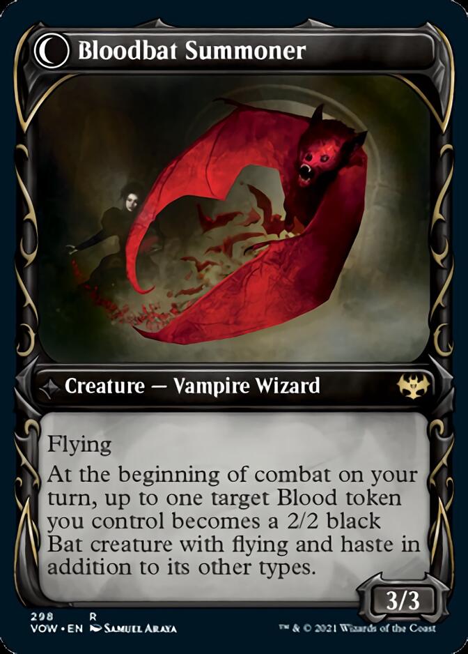 Image of Voldaren Bloodcaster // Bloodbat Summoner (Showcase Fang Frame) [Innistrad: Crimson Vow]