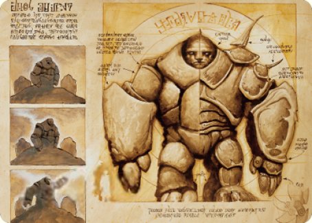 Image of Precursor Golem Art Card [The Brothers' War Art Series]