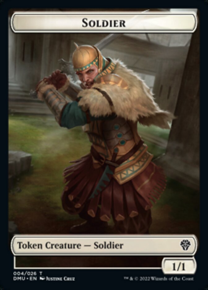 Image of Soldier // Stangg Twin Double-Sided Token [Dominaria United Tokens]