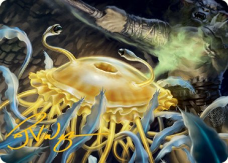 Image of Flumph Art Card (Gold-Stamped Signature) [Dungeons & Dragons: Adventures in the Forgotten Realms Art Series]