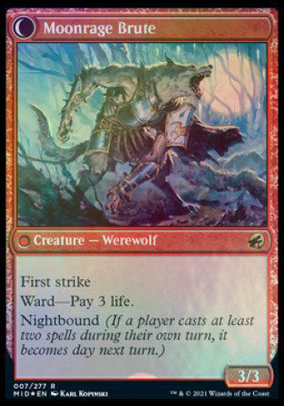Image of Brutal Cathar // Moonrage Brute [Innistrad: Midnight Hunt Prerelease Promos]