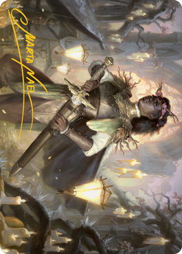 Image of Sungold Sentinel Art Card (Gold-Stamped Signature) [Innistrad: Midnight Hunt Art Series]