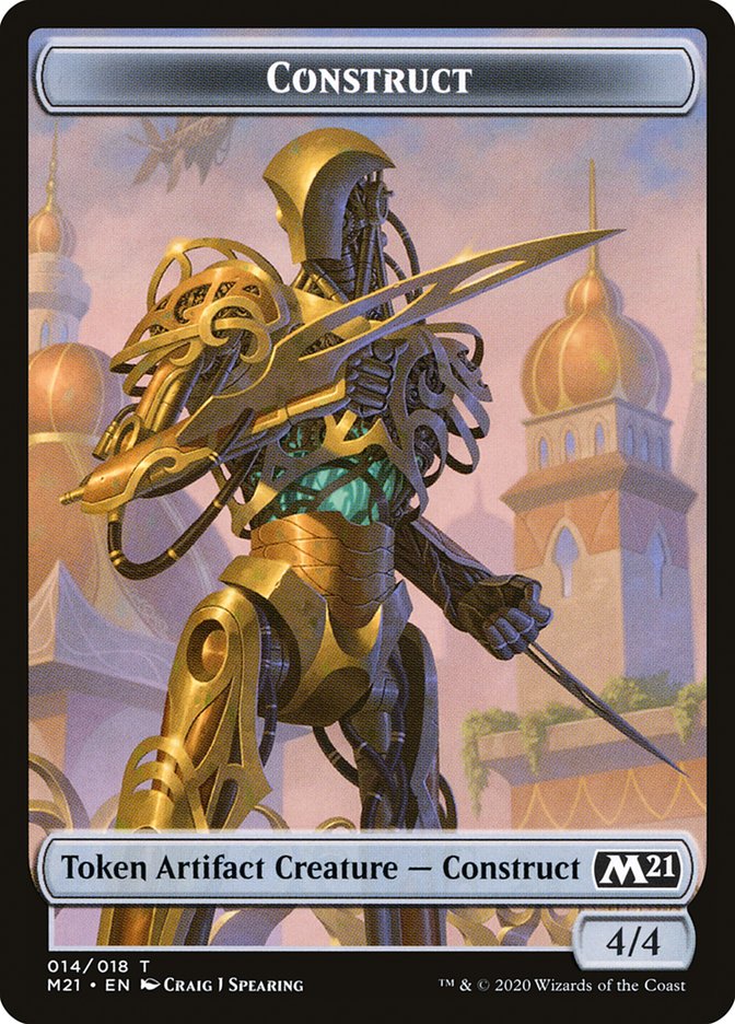Image of Beast // Construct Double-Sided Token [Core Set 2021 Tokens]