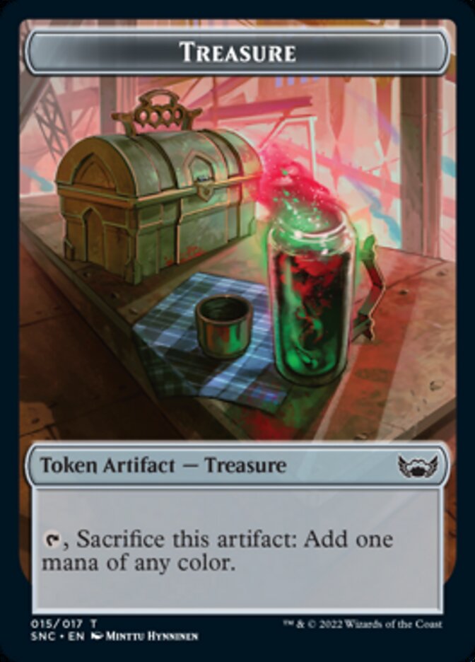 Image of Treasure (015) // Copy Double-Sided Token [Streets of New Capenna Tokens]