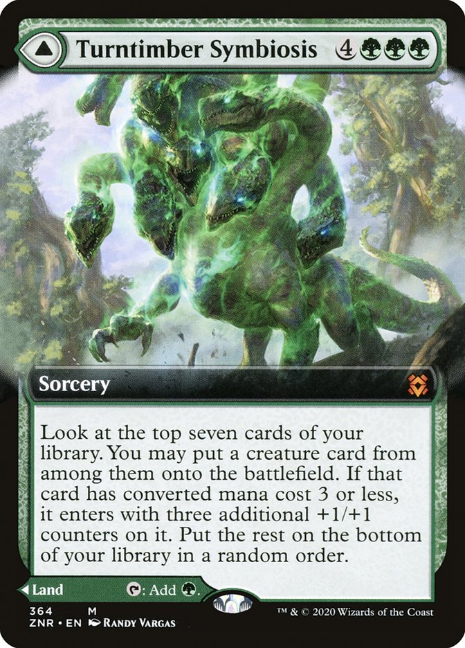 Image of Turntimber Symbiosis // Turntimber, Serpentine Wood (Extended Art) [Zendikar Rising]