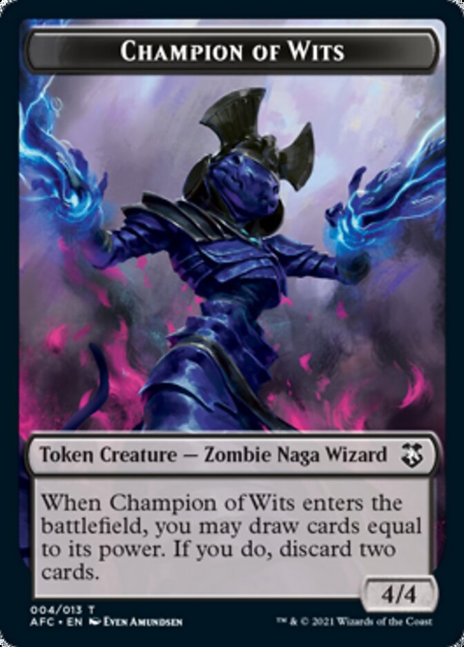 Image of Champion of Wits // Illusion Double-Sided Token [Dungeons & Dragons: Adventures in the Forgotten Realms Commander Tokens]
