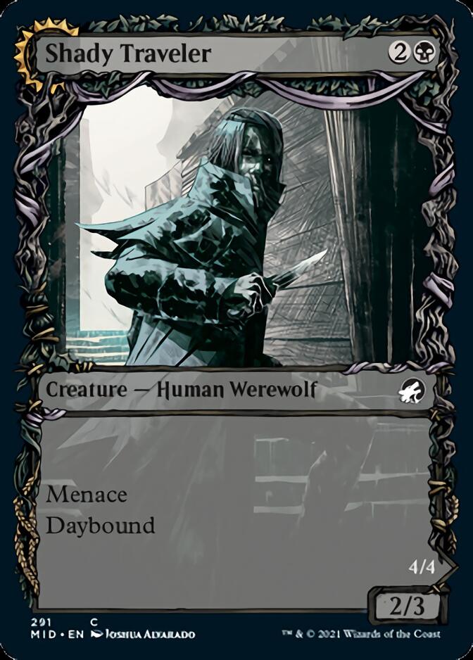 Image of Shady Traveler // Stalking Predator (Showcase Equinox) [Innistrad: Midnight Hunt]