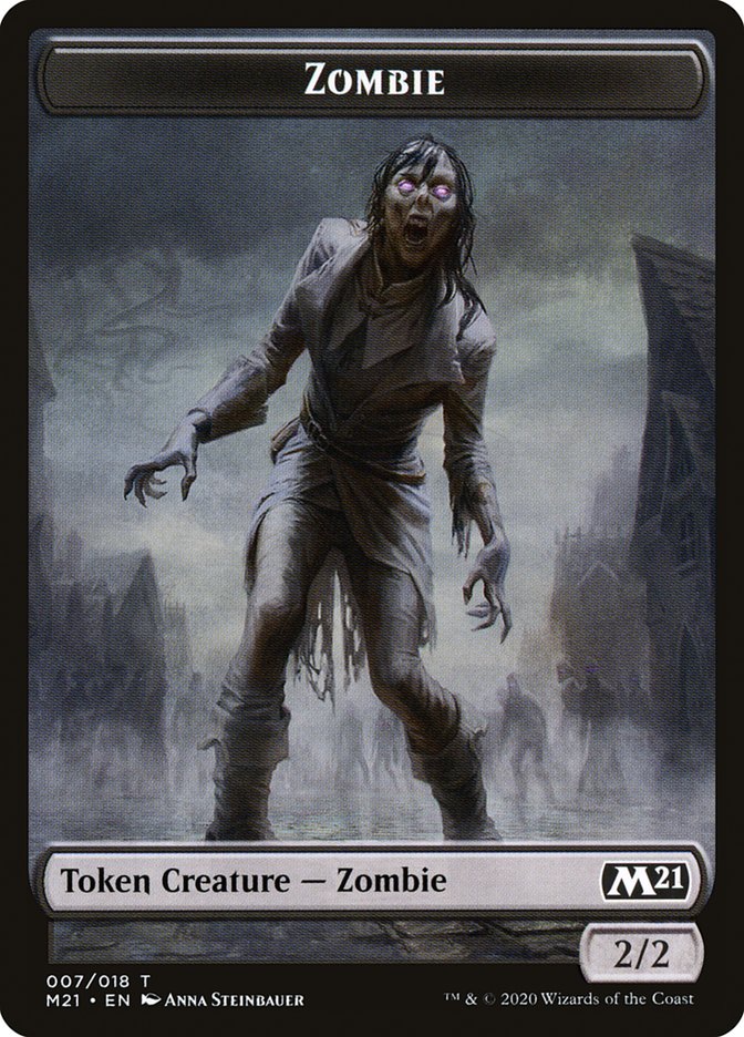 Image of Demon // Zombie Double-Sided Token [Core Set 2021 Tokens]