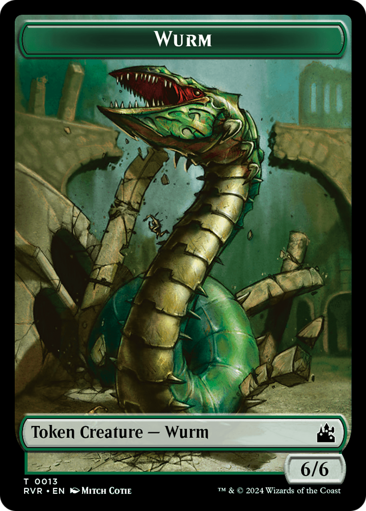 Image of Wurm Token [Ravnica Remastered Tokens]