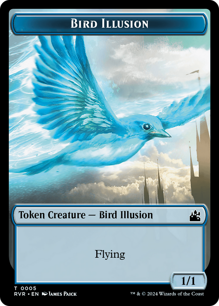 Image of Bird Illusion Token [Ravnica Remastered Tokens]